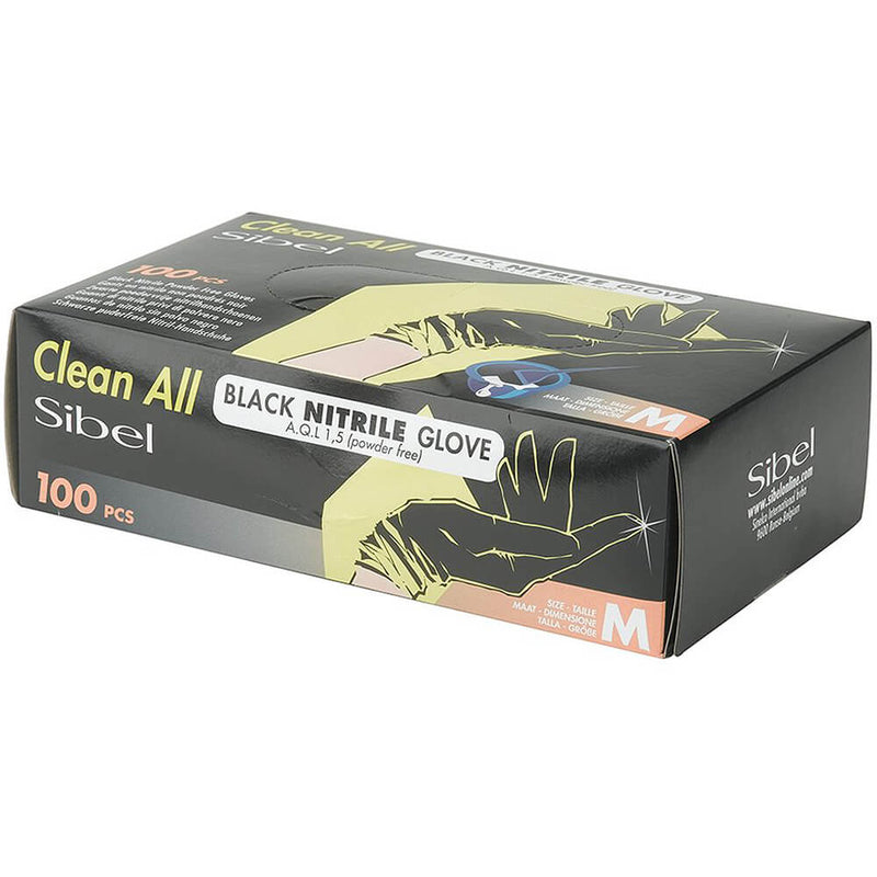 Sibel Black Nitrile Gloves (Pack Of 100)