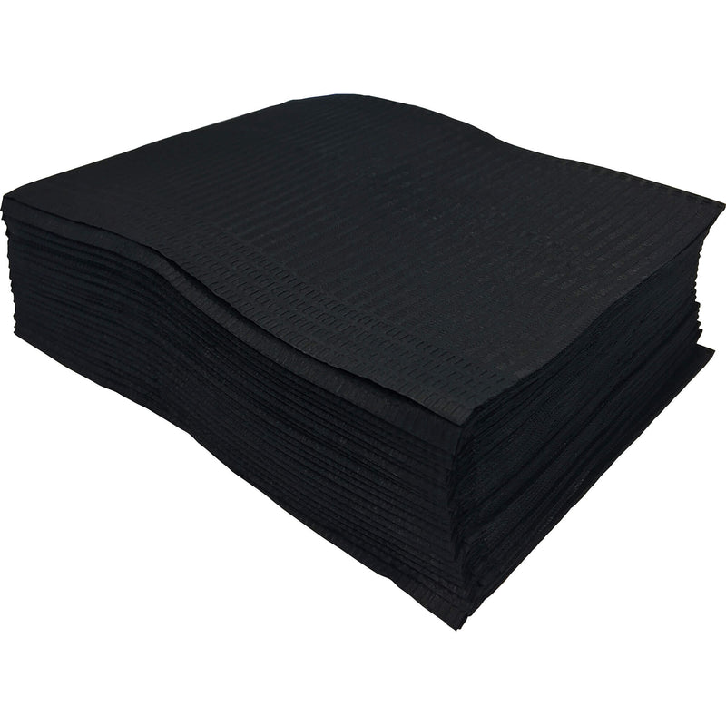 Unigloves Select Black Lap Cloths / Patient Bibs